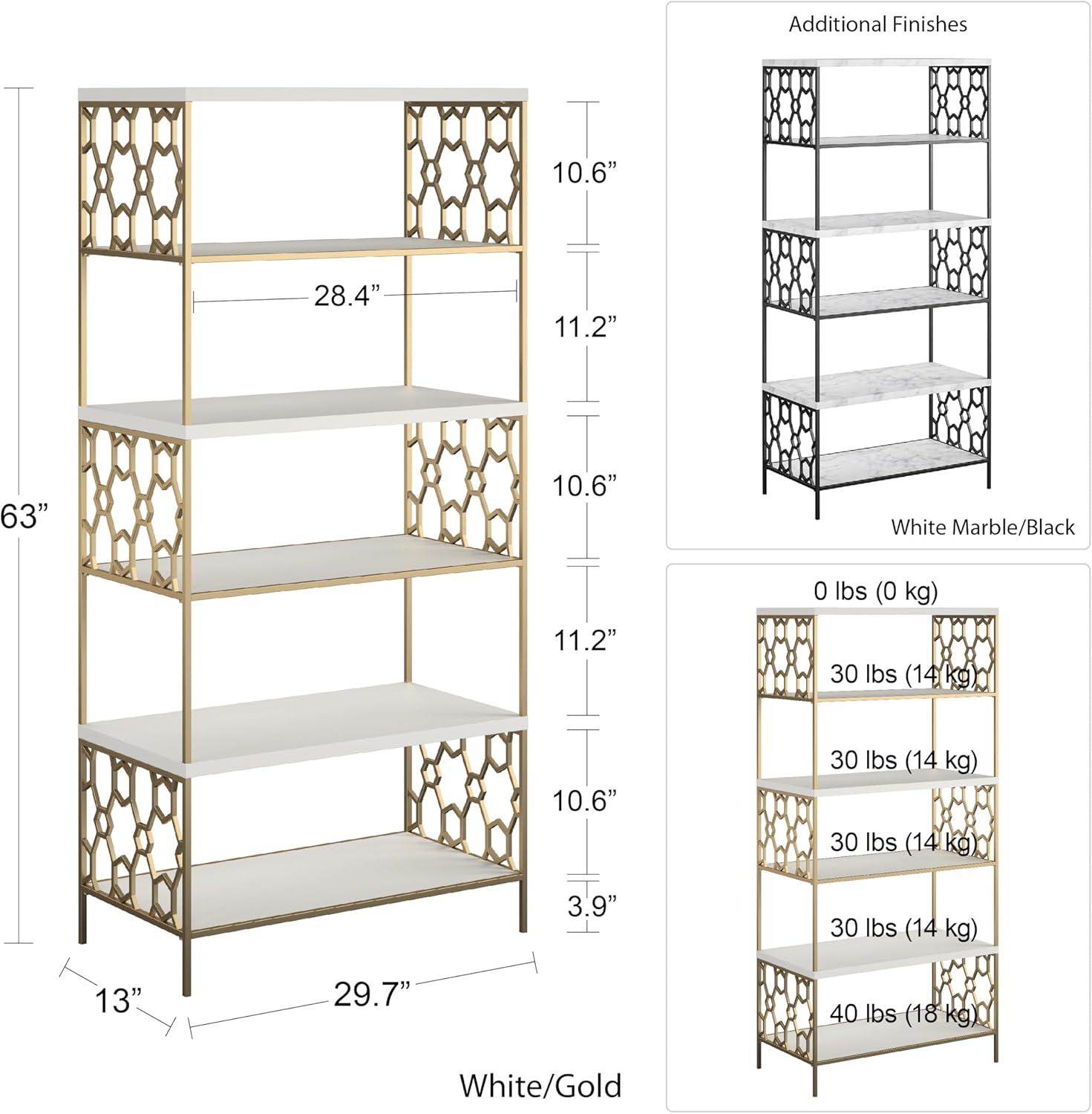 Ella 62.99" H x 29.7" W Standard Bookcase