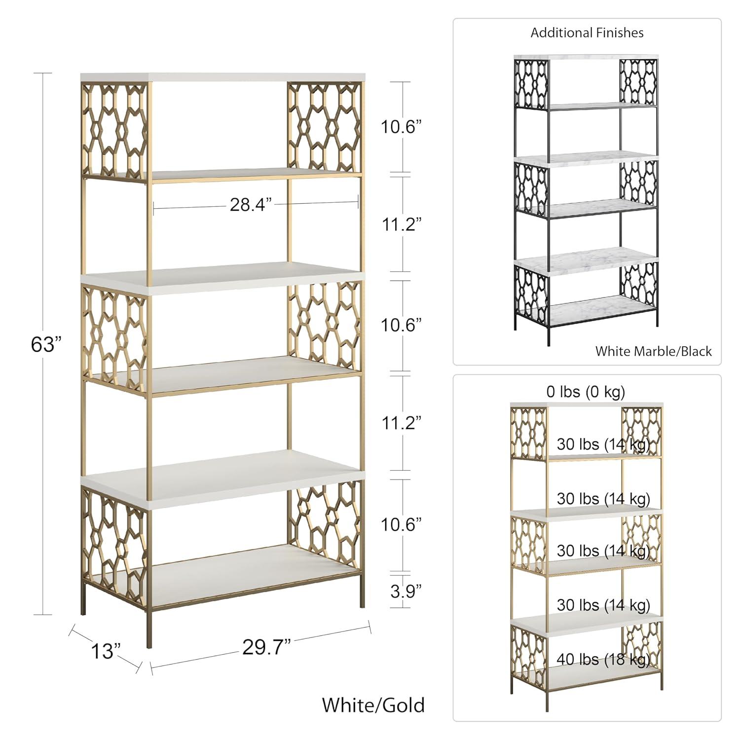 Ella 62.99" H x 29.7" W Standard Bookcase