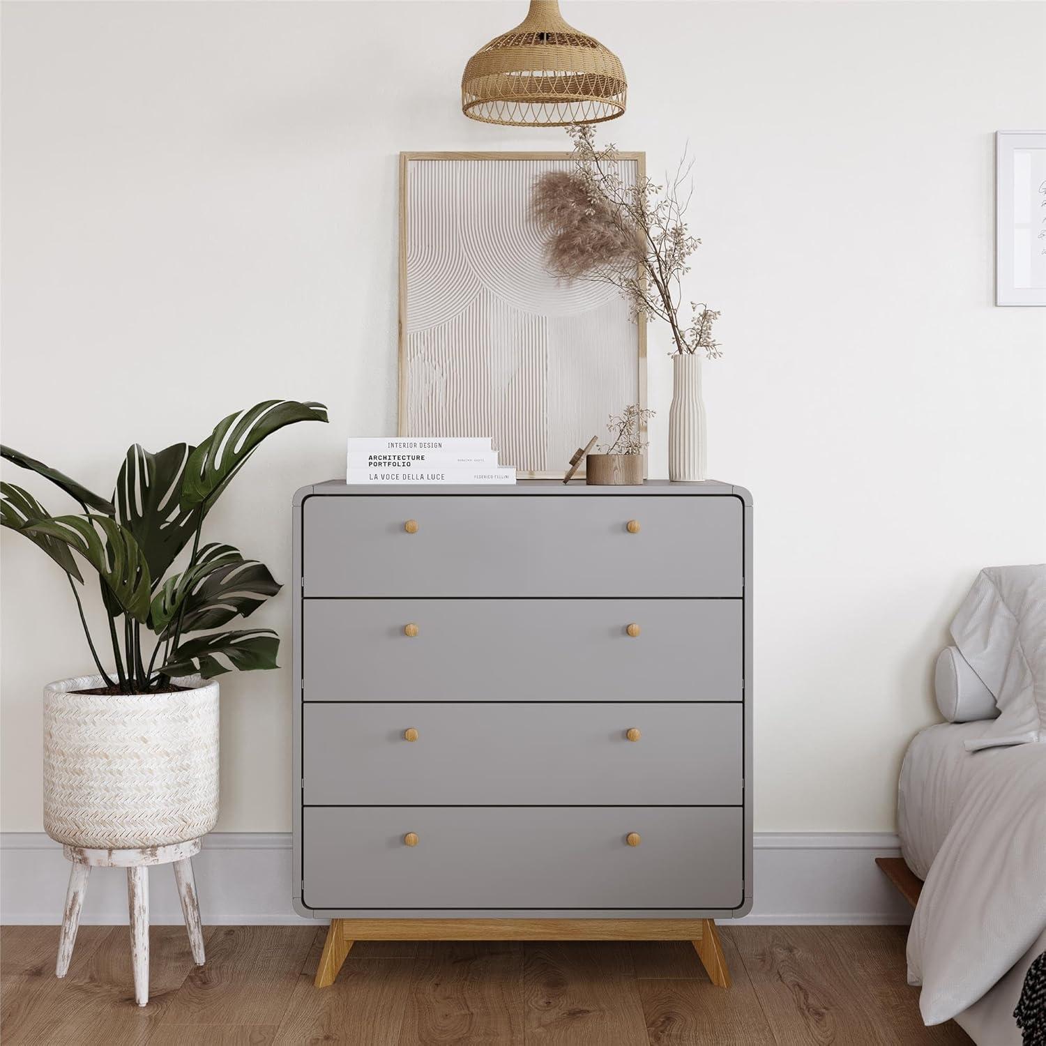 Ren Home Leva Scandinavian 4 Drawer Dresser