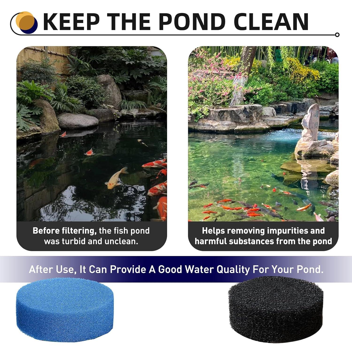 2 PCS Pond Filter Pads compatible with 871980012549 032264 Aquanique-Replacement Filter Pads for Qfp900 and Qfp1250Uv