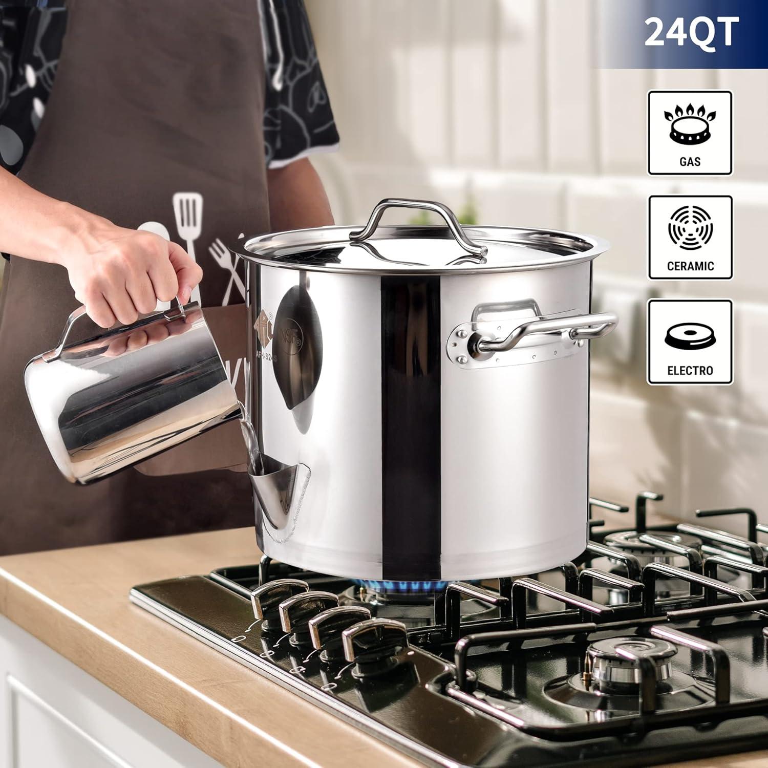 ARC Stainless Steel Pot Set with Lid & Reviews | Wayfair