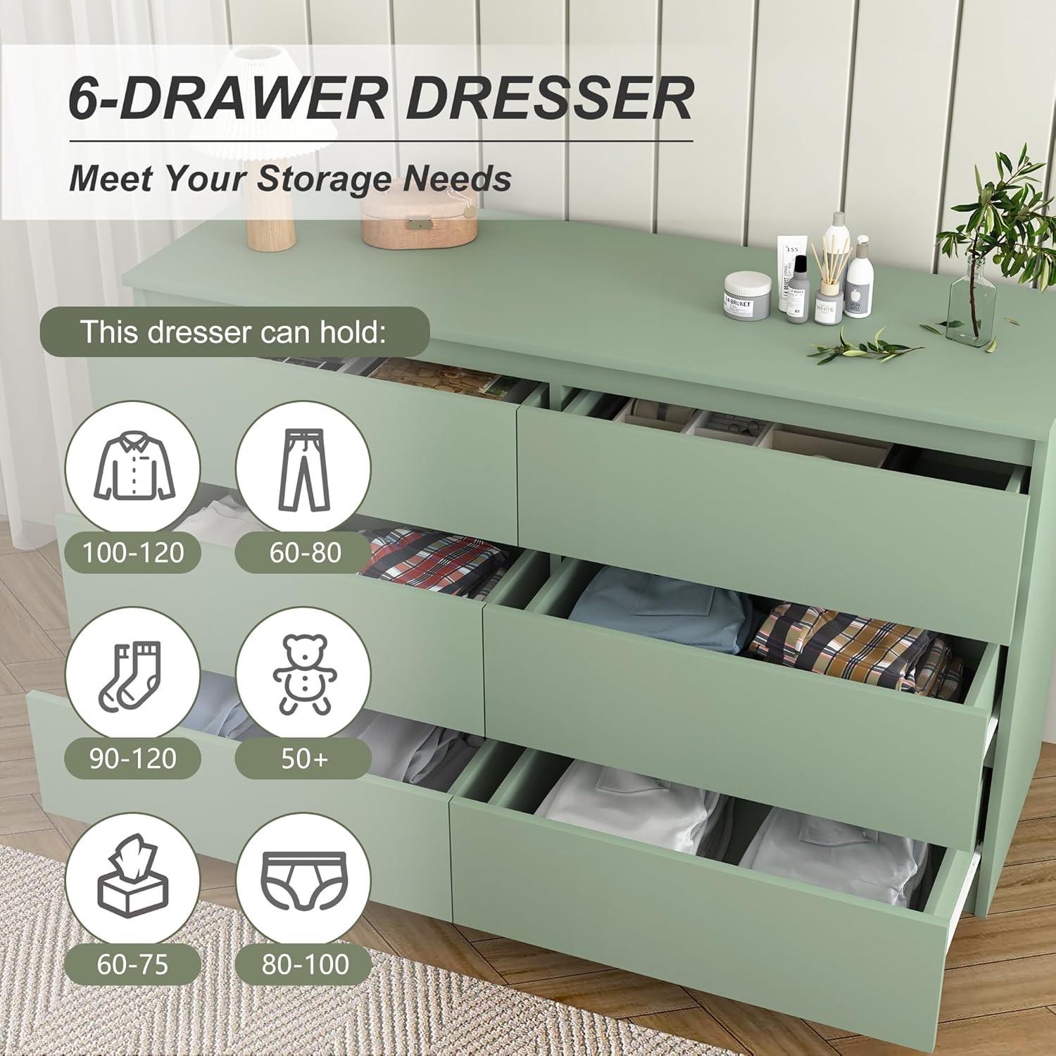 Wade Logan® Bisset 47.25'' W 6 - Drawer Dresser
