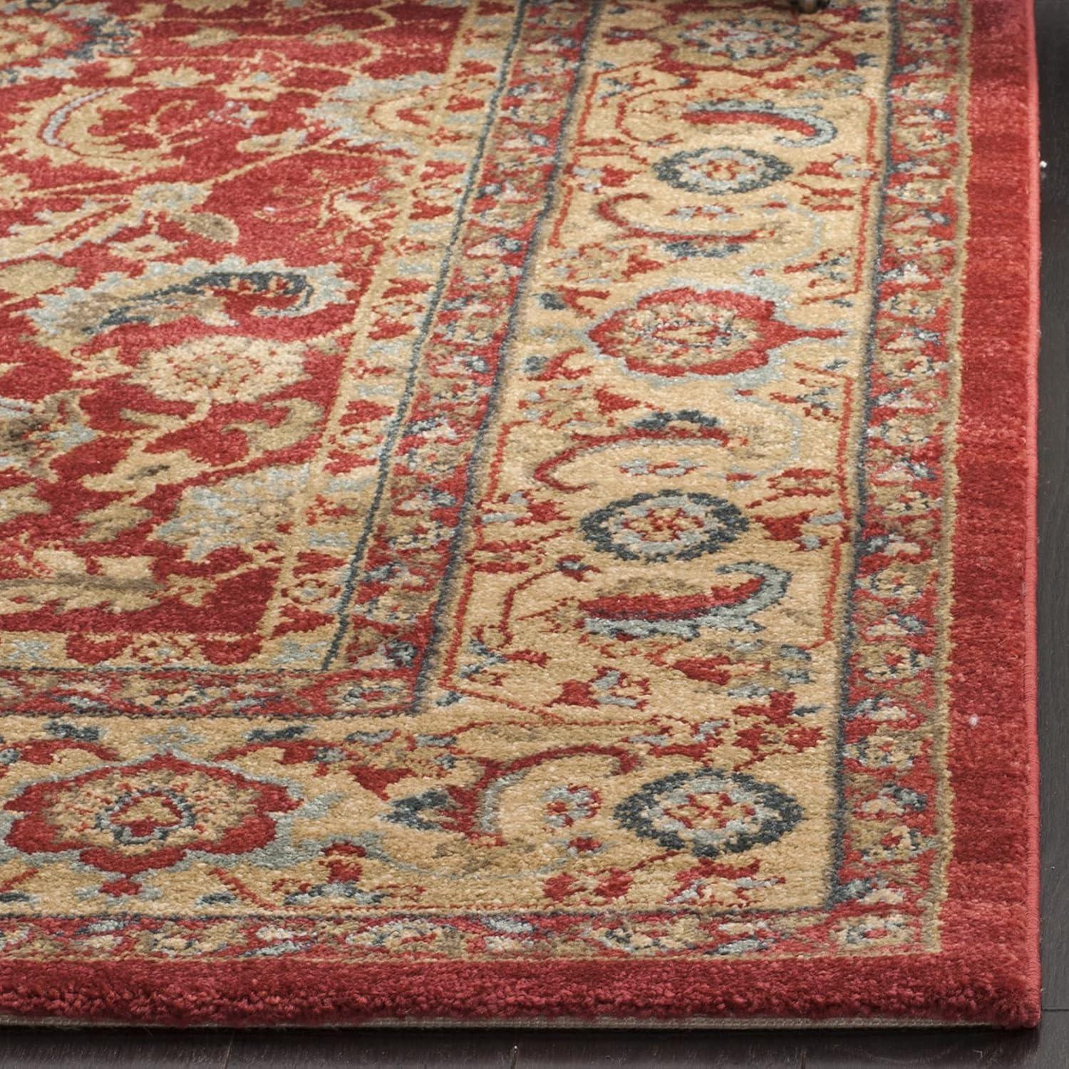 Mahal MAH699 Power Loomed Indoor Area Rug - Red/Natural - 6'7"x9'2" - Safavieh.