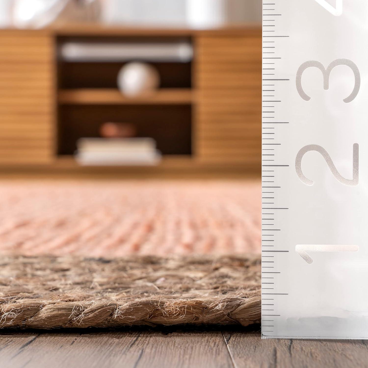 nuLOOM Eleonora Casual Jute Area Rug, 6' x 9', Eleonora Peach