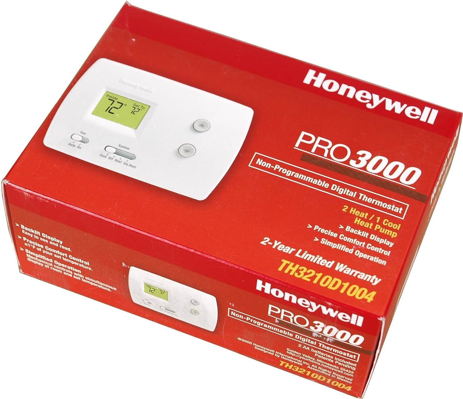 Honeywell TH3210D1004 Digital White Non-Programmable Thermostat