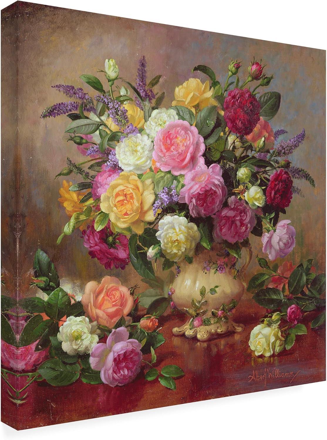 Trademark Fine Art Albert Williams " Roses From A Victorian Garden "