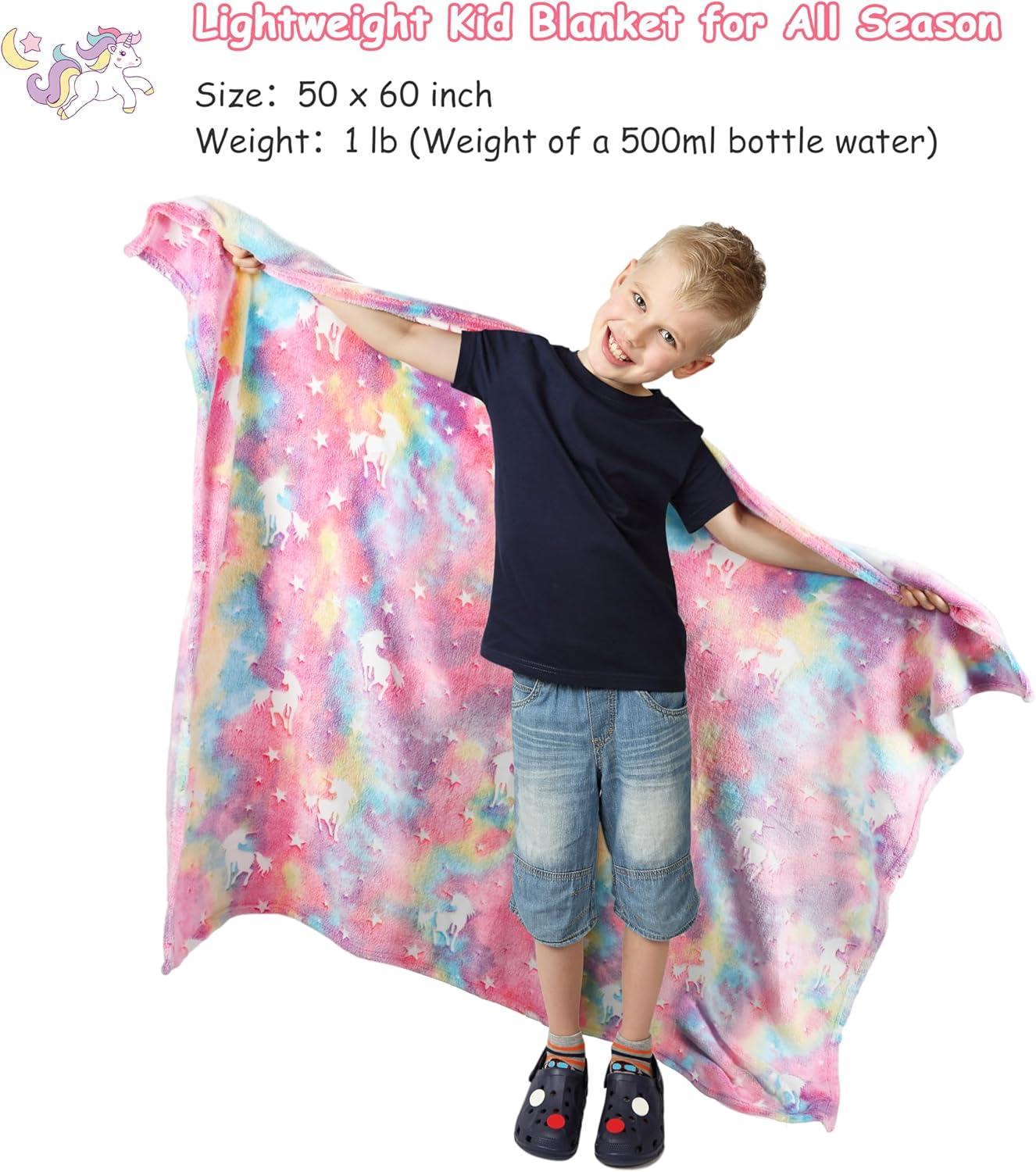 Catalonia Catalonia Glow in The Dark Throw Blanket for Kids