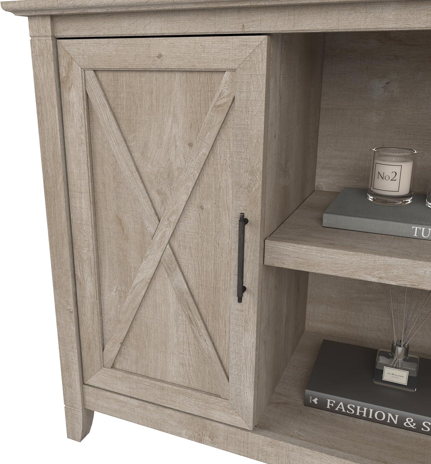 Key West Accent Cabinet with Doors in Washed Gray - Engineered Wood