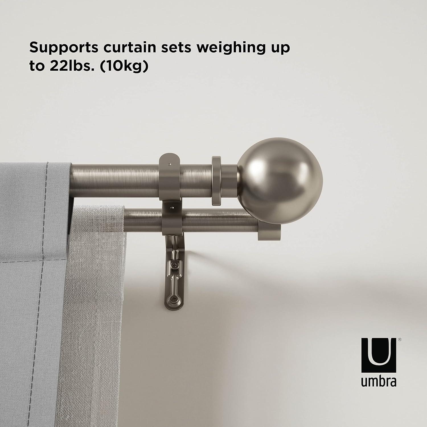 BOLAS Stainless Steel Adjustable Double Curtain Rod