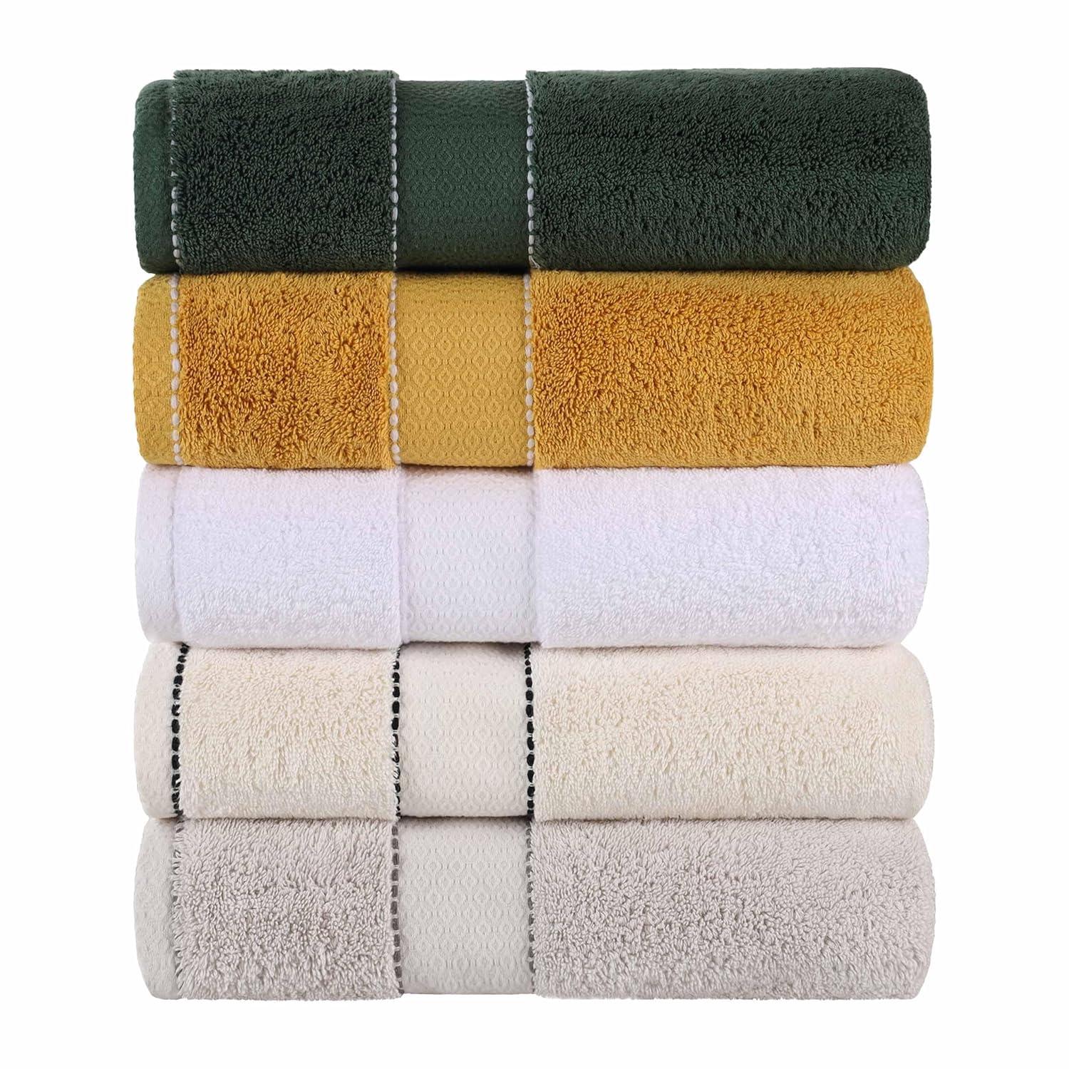Superior Niles Egypt Produced Giza Cotton 3 Piece Towel Set, White