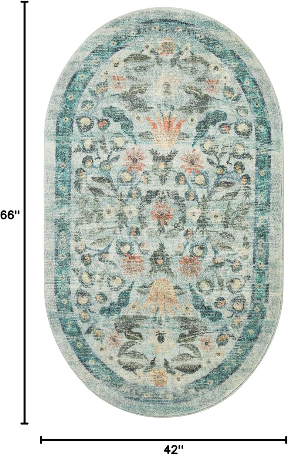 Rifle Paper Co. x Loloi Courtyard Sage Area Rug feat. CloudPile
