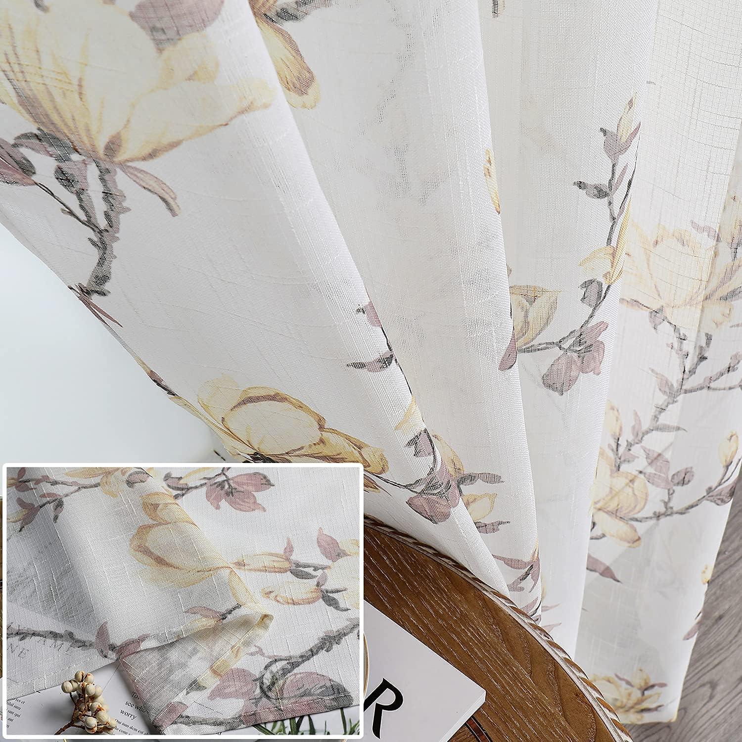 Ettine Polyester Semi Sheer Curtain Pair