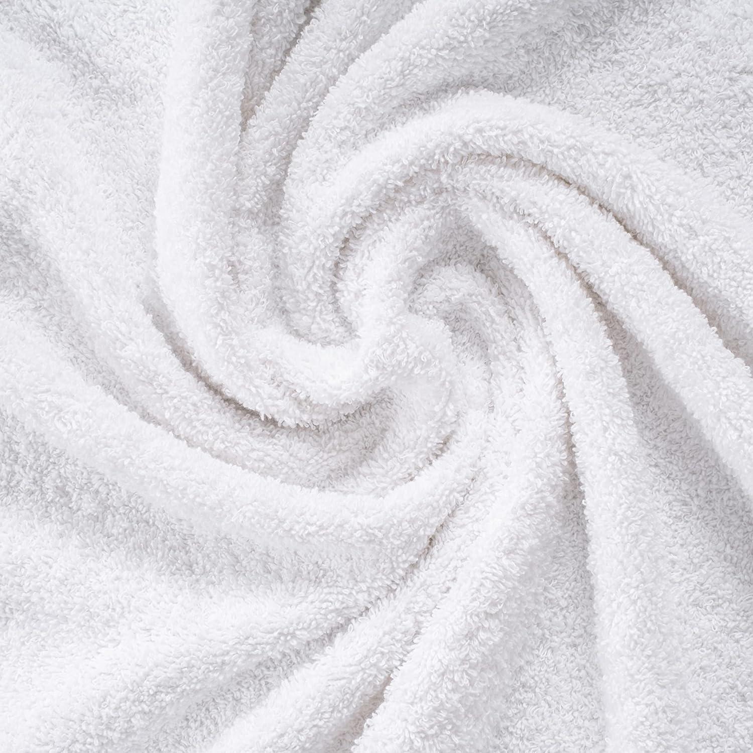 American Soft Linen Chaise Lounge Covers with Pocket, 86"x32" Oversized Pool Chair Lounge Towel, White