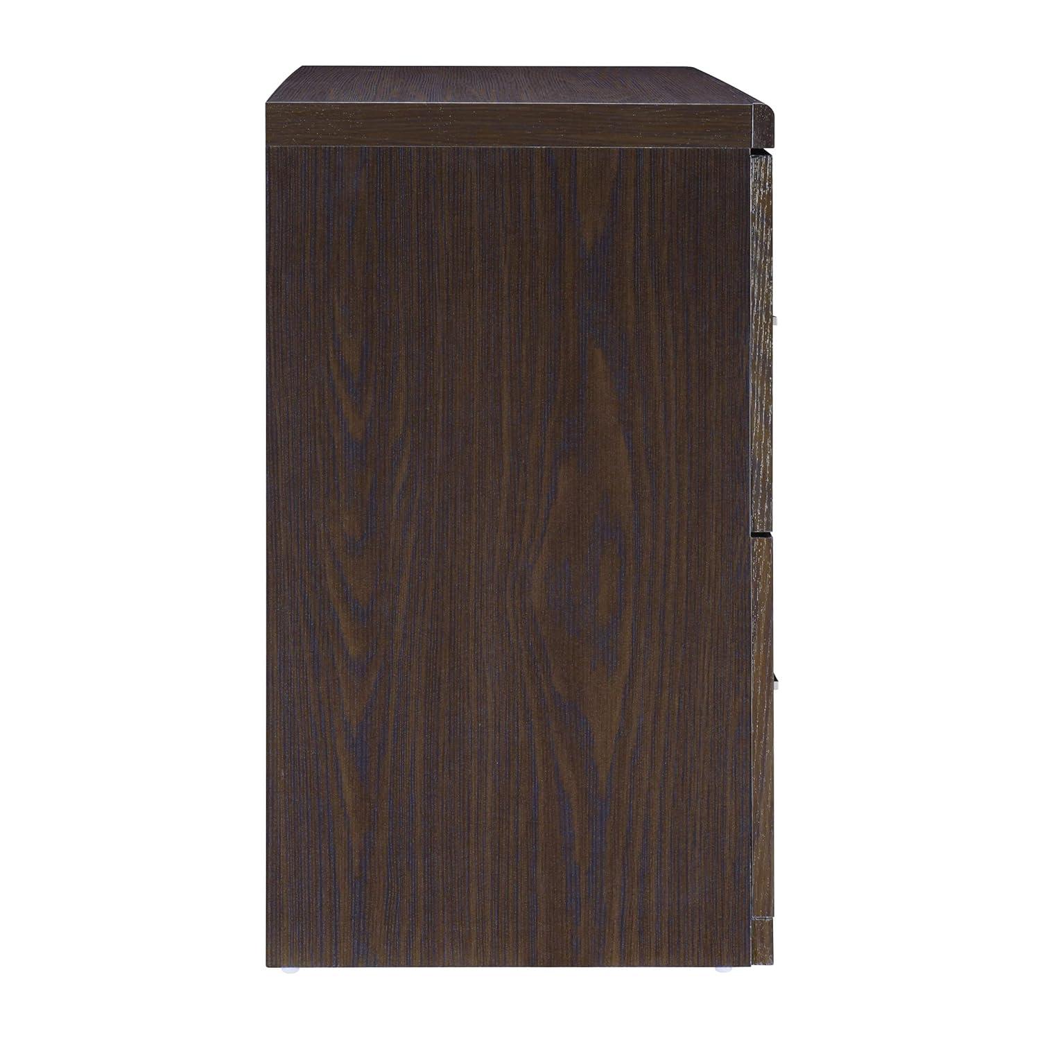 Alpine 2-Drawer Engineered Wood Lateral File with Lockdowel in Espresso Finish