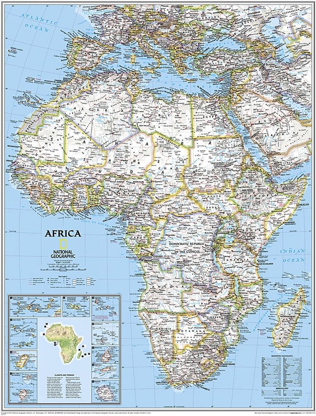 National Geographic Maps Africa Classic Wall Map