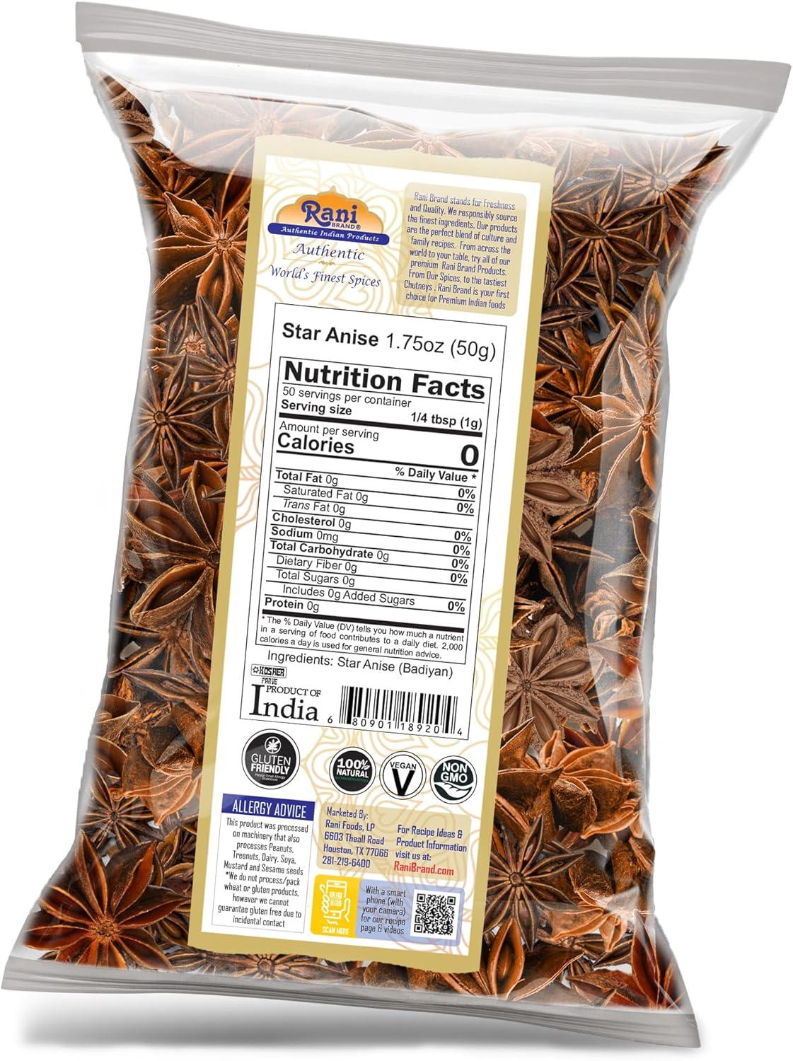 Rani Brand Authentic Indian Foods | Star Anise Seeds (Badian Khatai)