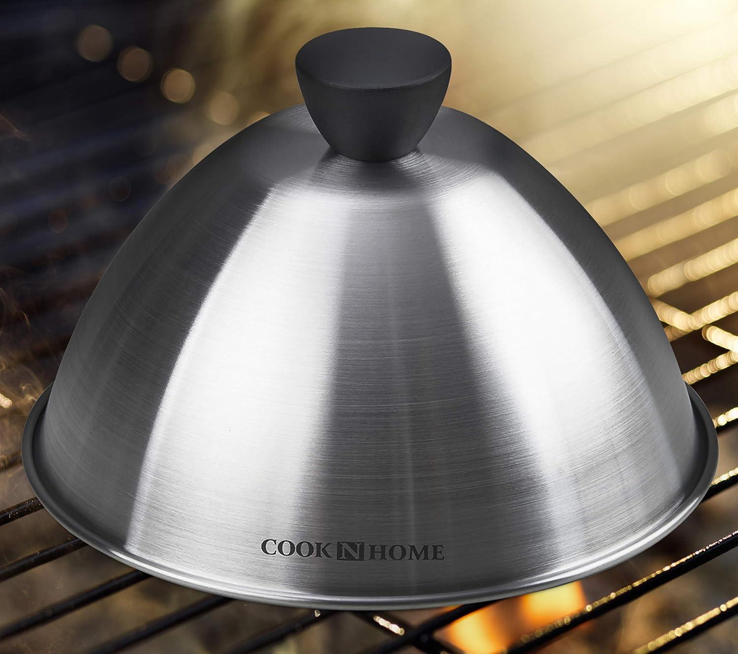 Cook N Home Cook N Home 6 in. 2 Pieces Stainless Steel Lid (Set of 2)