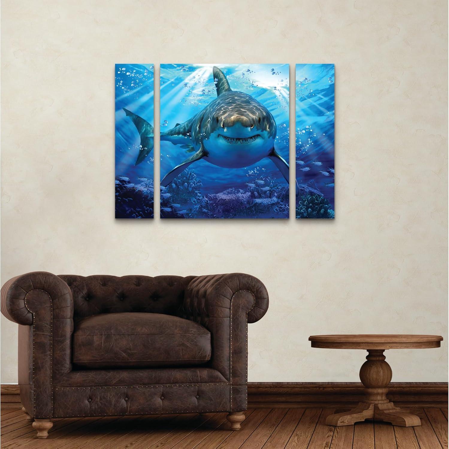 Howard Robinson Blue Shark Multi Panel Canvas Art Set