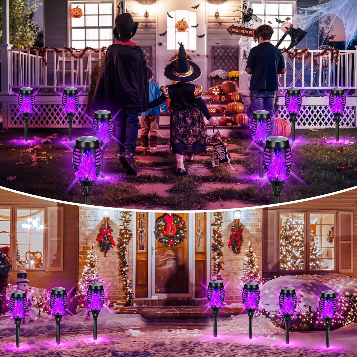 The Holiday Aisle® 8 Pack Halloween Decorations Outdoor, Halloween Solar Lights for Halloween Decor
