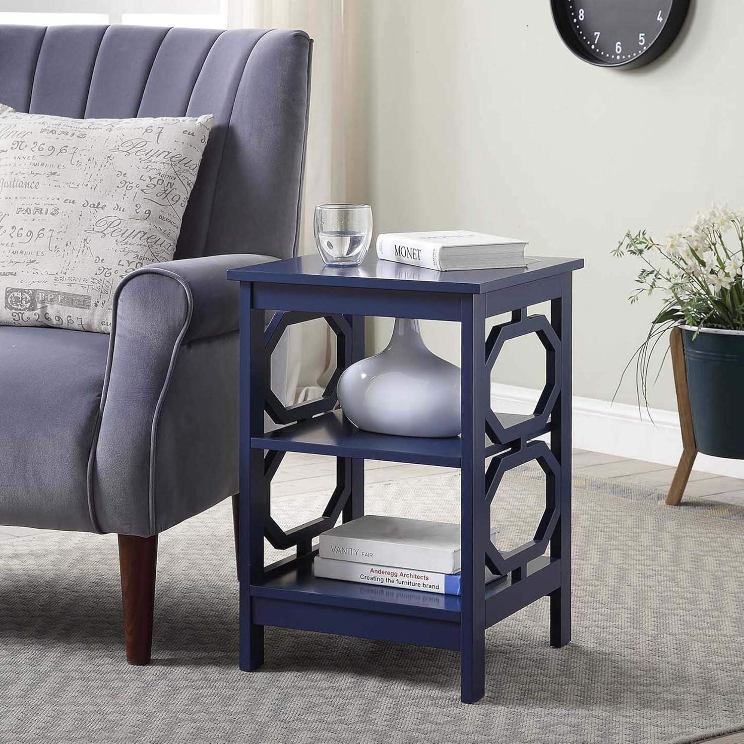 Omega End Table, Cobalt Blue