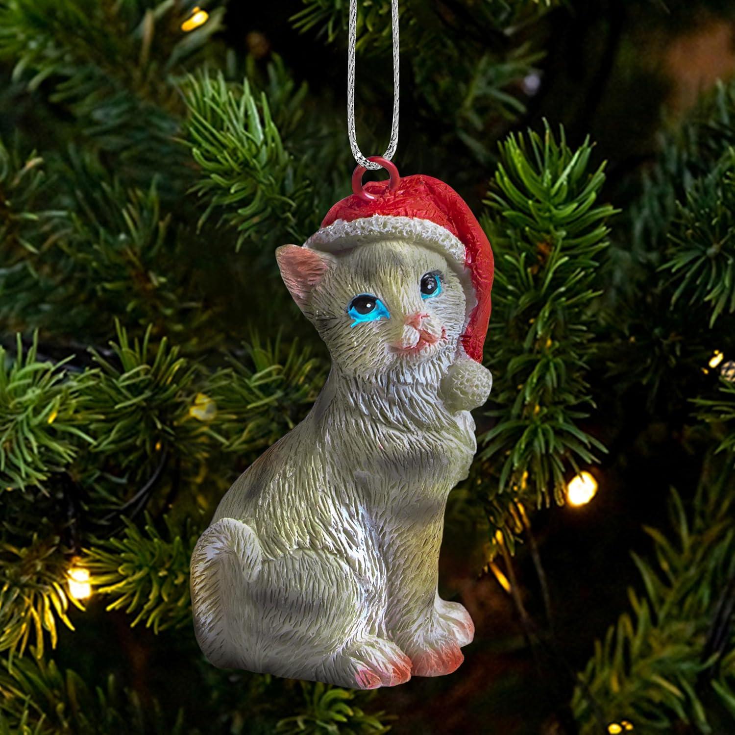 Charlton Home® Santa Cat Ornament