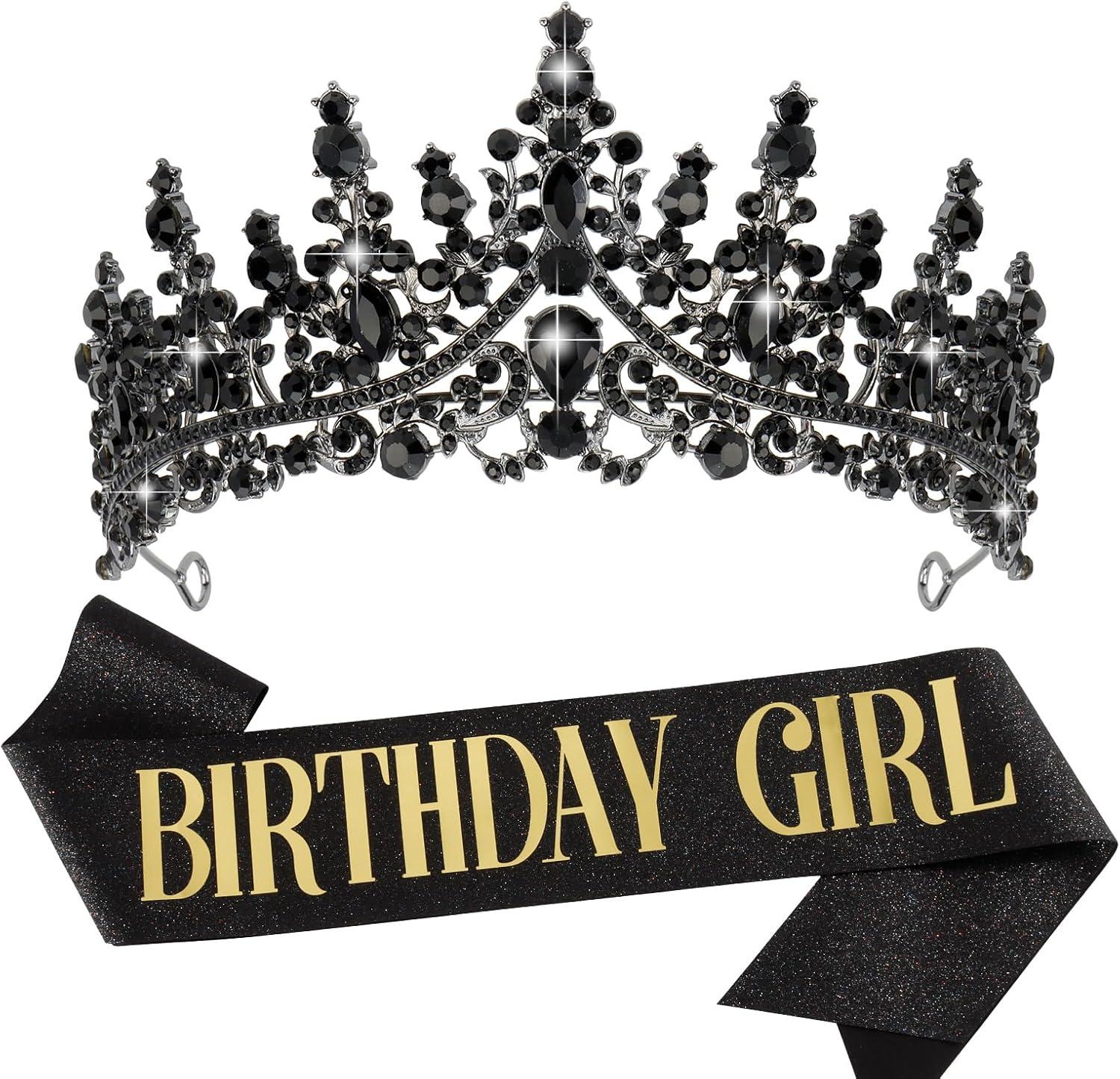 Hilingoto Clearance! Birthday Girl Crown with Birthday Sash Birthday Girl Headband Birthday Crowns for Women for Women Happy Birthday Decorations Birthday Party Supplies Girl Party Balloon