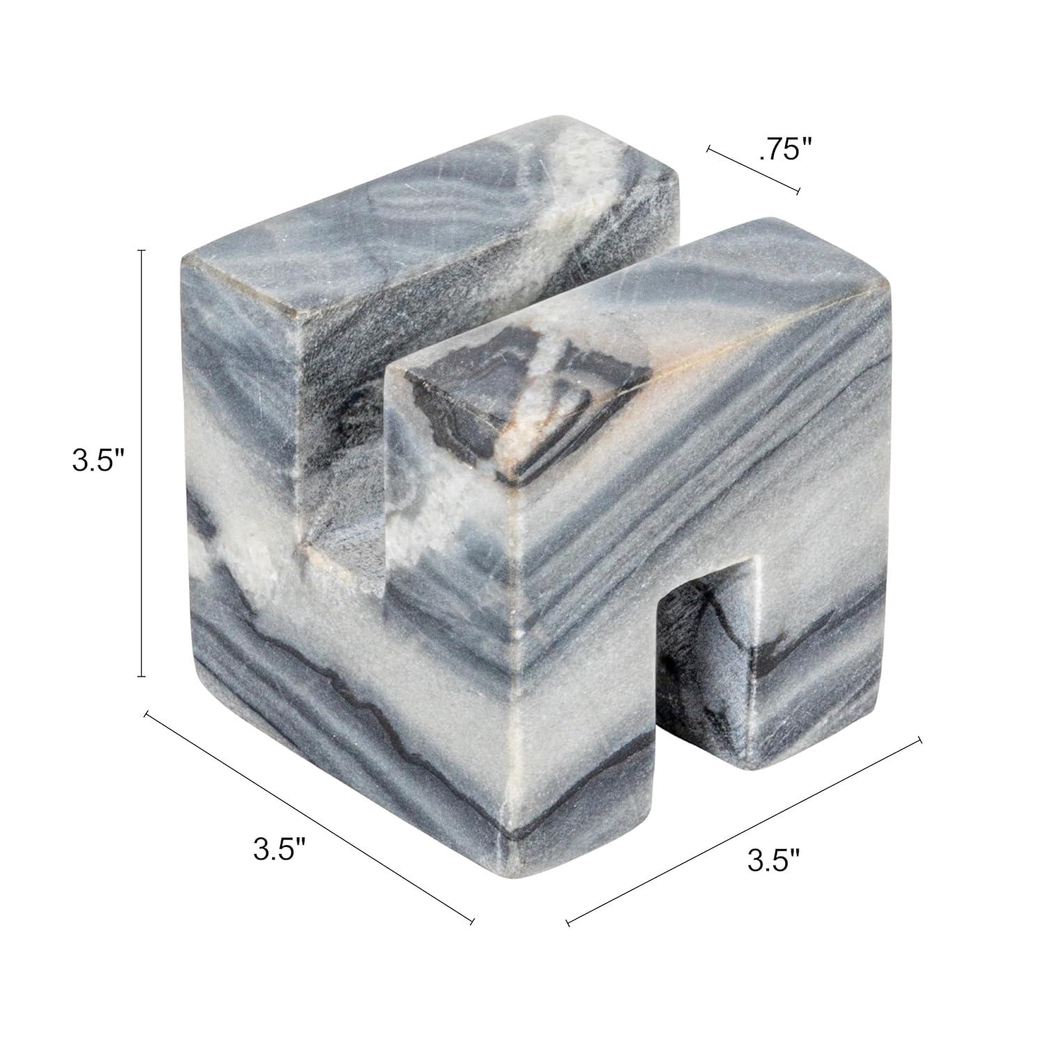 Creative Co-Op Contemporary Marble Cookbook Stand, Grey