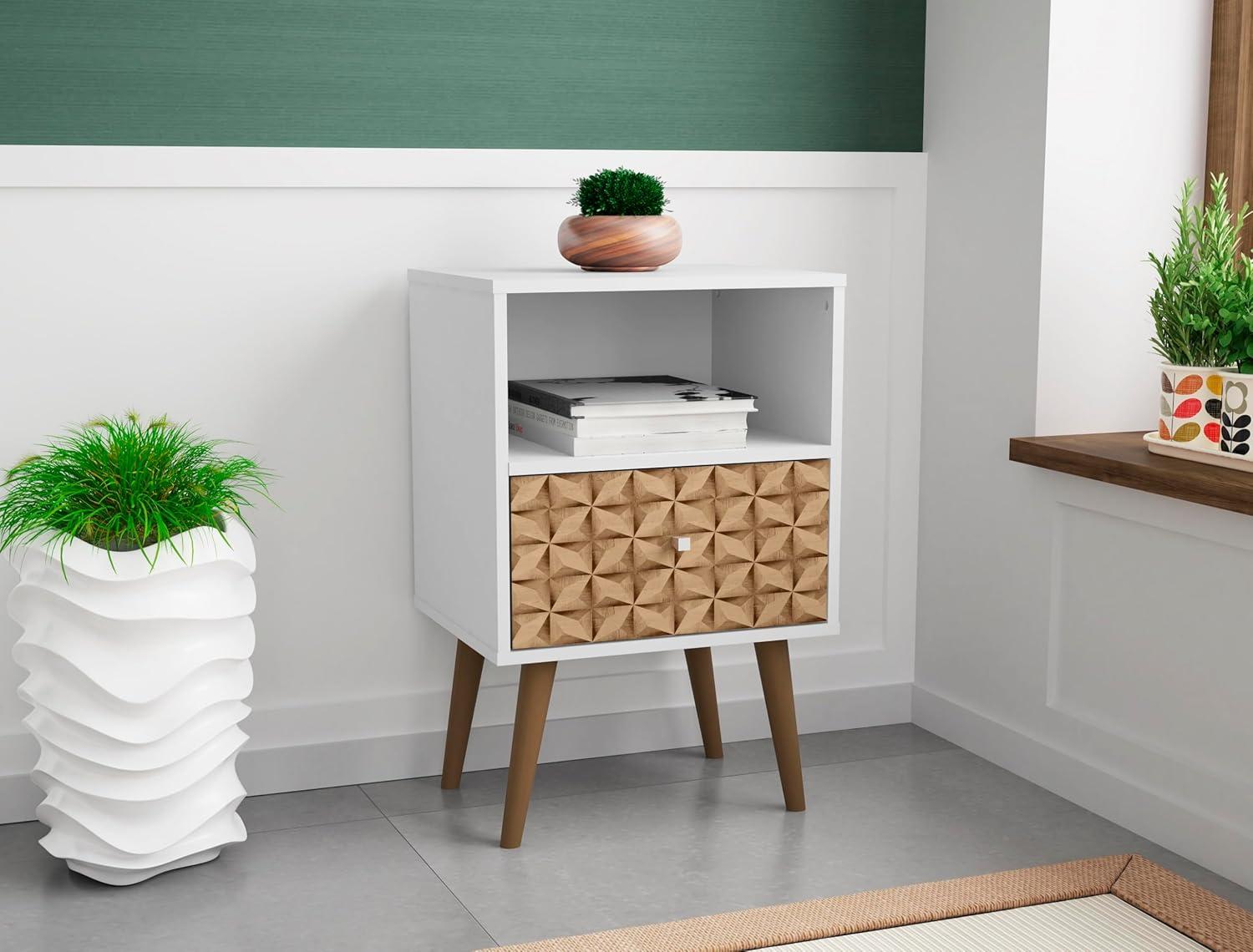 Liberty 1.0 Mid Century Modern Nightstand Black - Manhattan Comfort