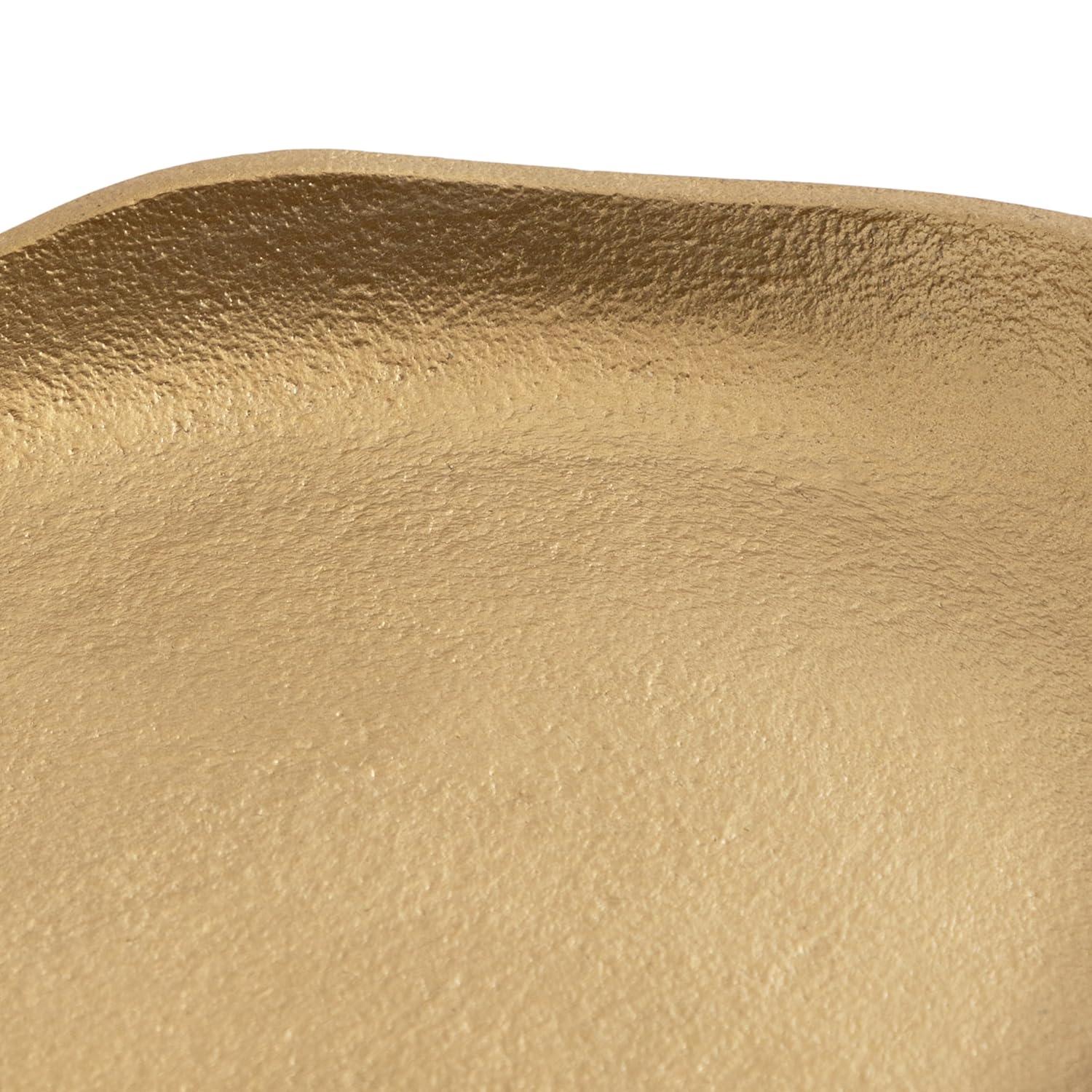 Kate and Laurel Alessia Oval Decorative Tray, 14x8, Gold