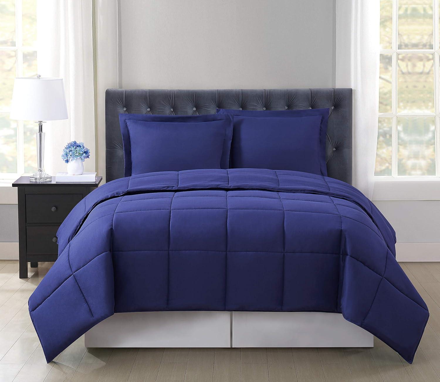 Everyday Baffle Box Stitch Comforter Set