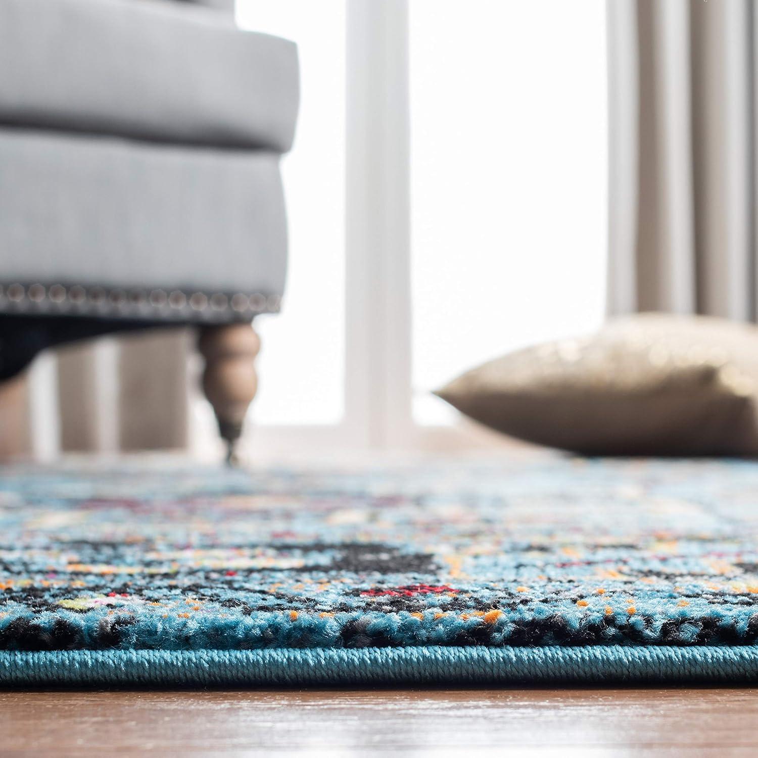 Vintage Hamadan VTH211 Power Loomed Indoor Accent Rug - Light Blue/Black - 2'7"x5' - Safavieh