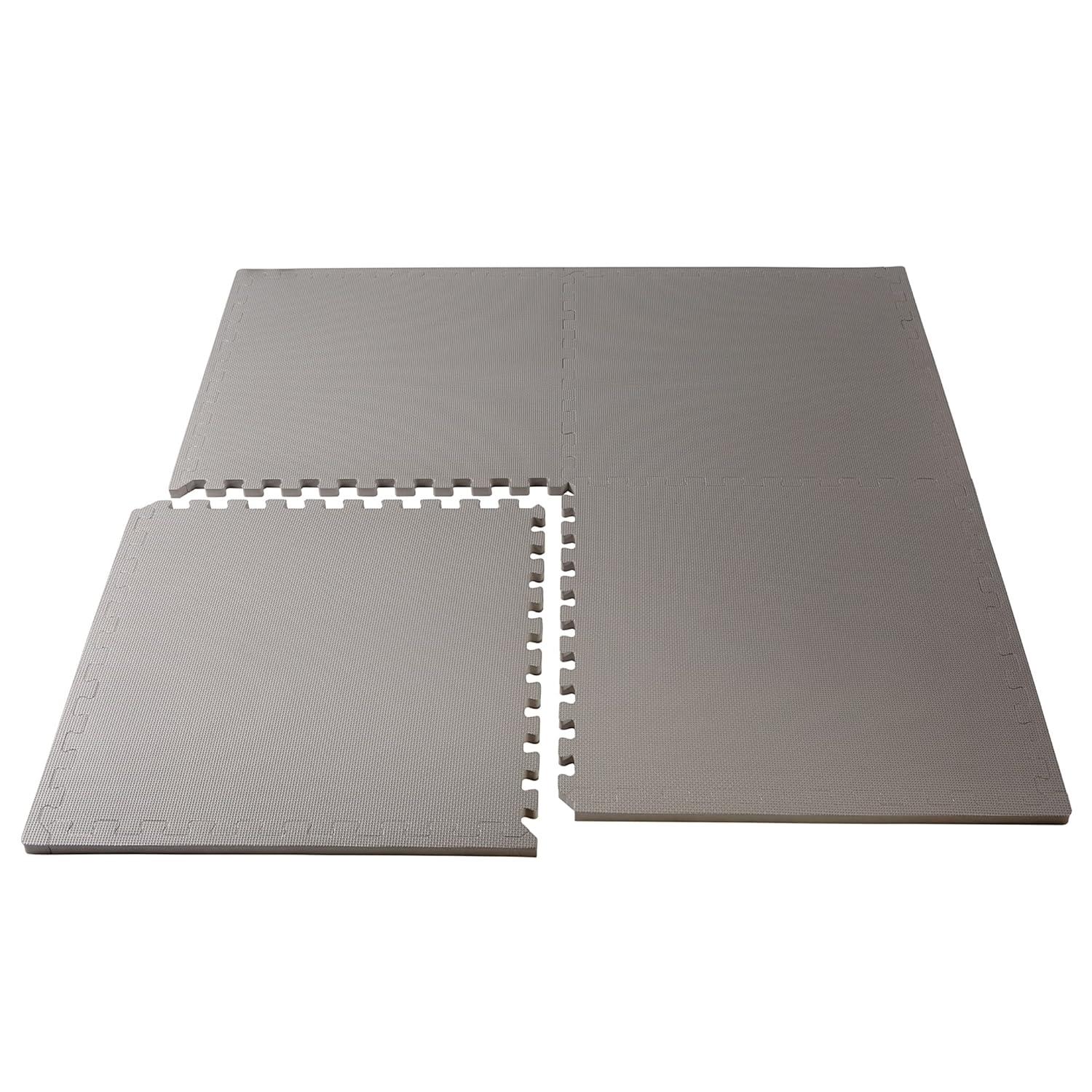 We Sell Mats 1" Thick Multipurpose Exercise Floor Mat with EVA Foam, Interlocking Tiles, Anti-Fatigue for Home or Gym, 24 in x 24