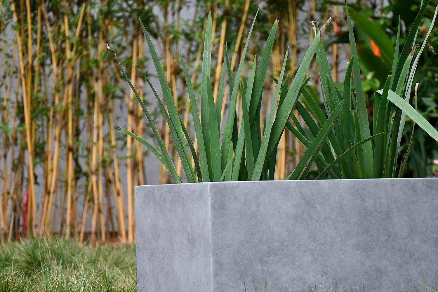 Rosemead Home & Garden, Inc.12" x 23" Rectangular Kante Lightweight Modern Outdoor Planter Natural Concrete