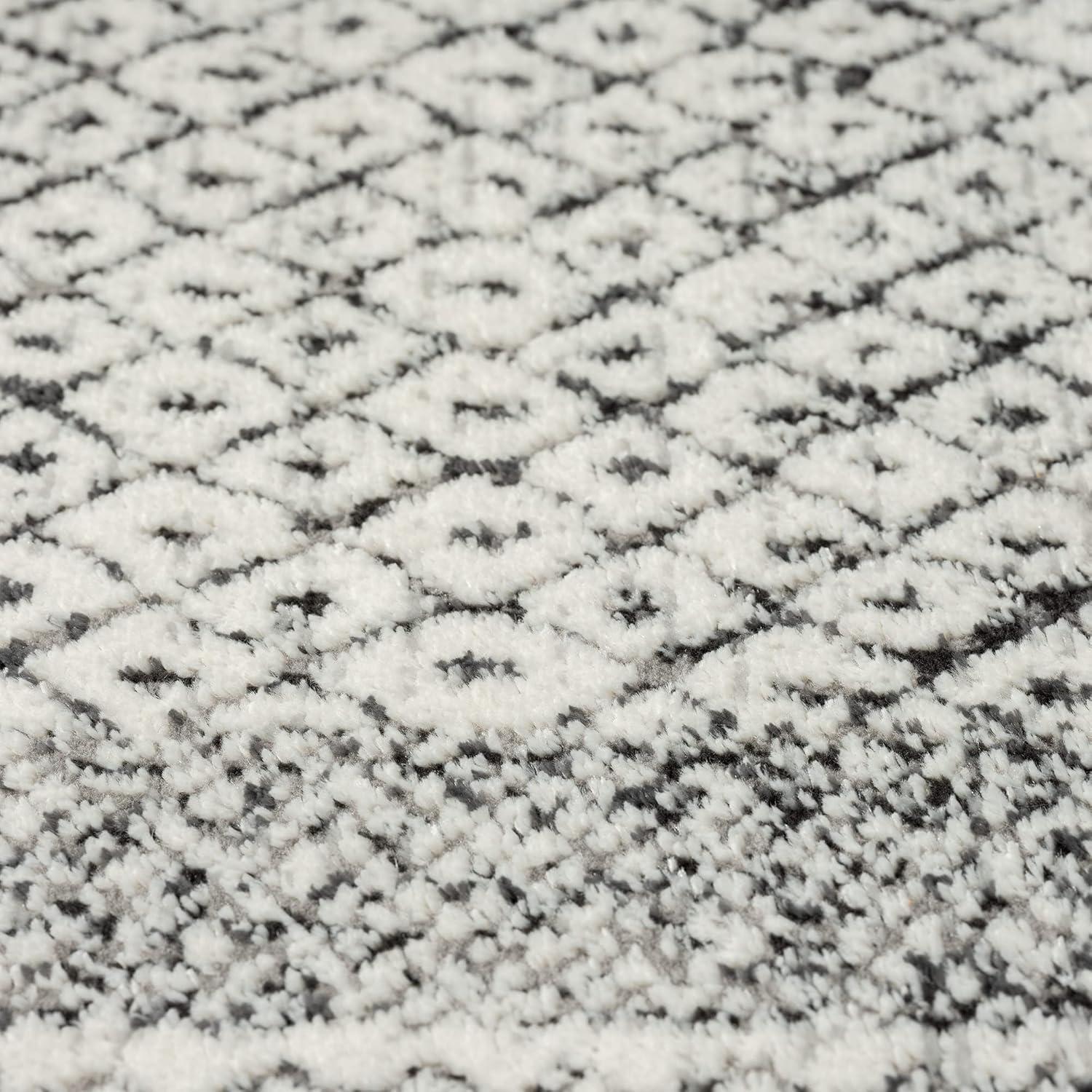 Madison Park Kenzie Woven Turkish Area Rugs for Living Room, Indoor Dinig Accent Modern Home Décor, Ultra Soft Floor Carpets for Bedroom, 3'W x 5'L Grey/Cream