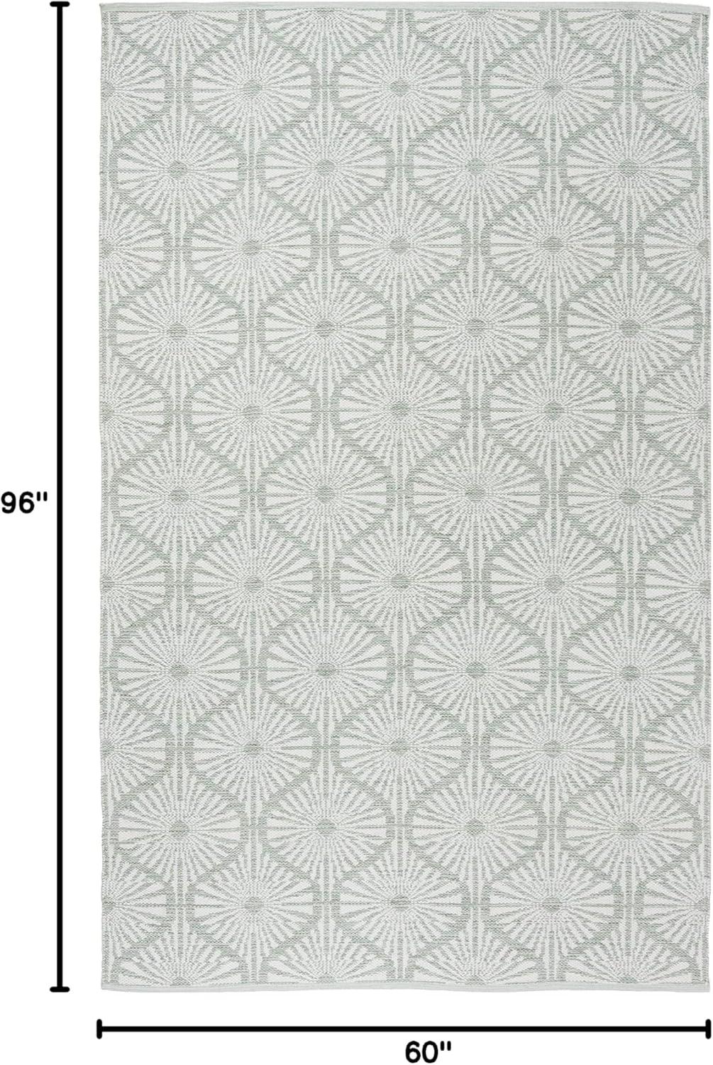 Montauk MTK606 Hand Woven Indoor Area Rug - Light Green/Ivory - 5'x8' - Safavieh