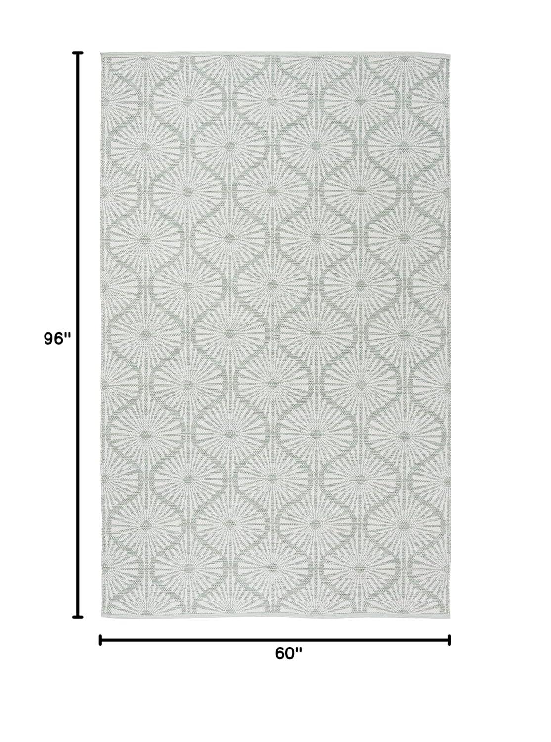 Montauk MTK606 Hand Woven Indoor Area Rug - Light Green/Ivory - 5'x8' - Safavieh