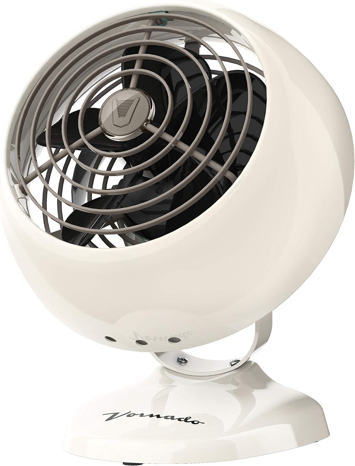 VFAN Mini Classic 2-Speed White Metal Personal Desk Fan