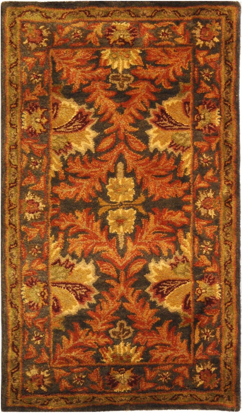 SAFAVIEH Antiquity Diarmait Traditional Floral Wool Area Rug, Sage/Gold, 2' x 3'