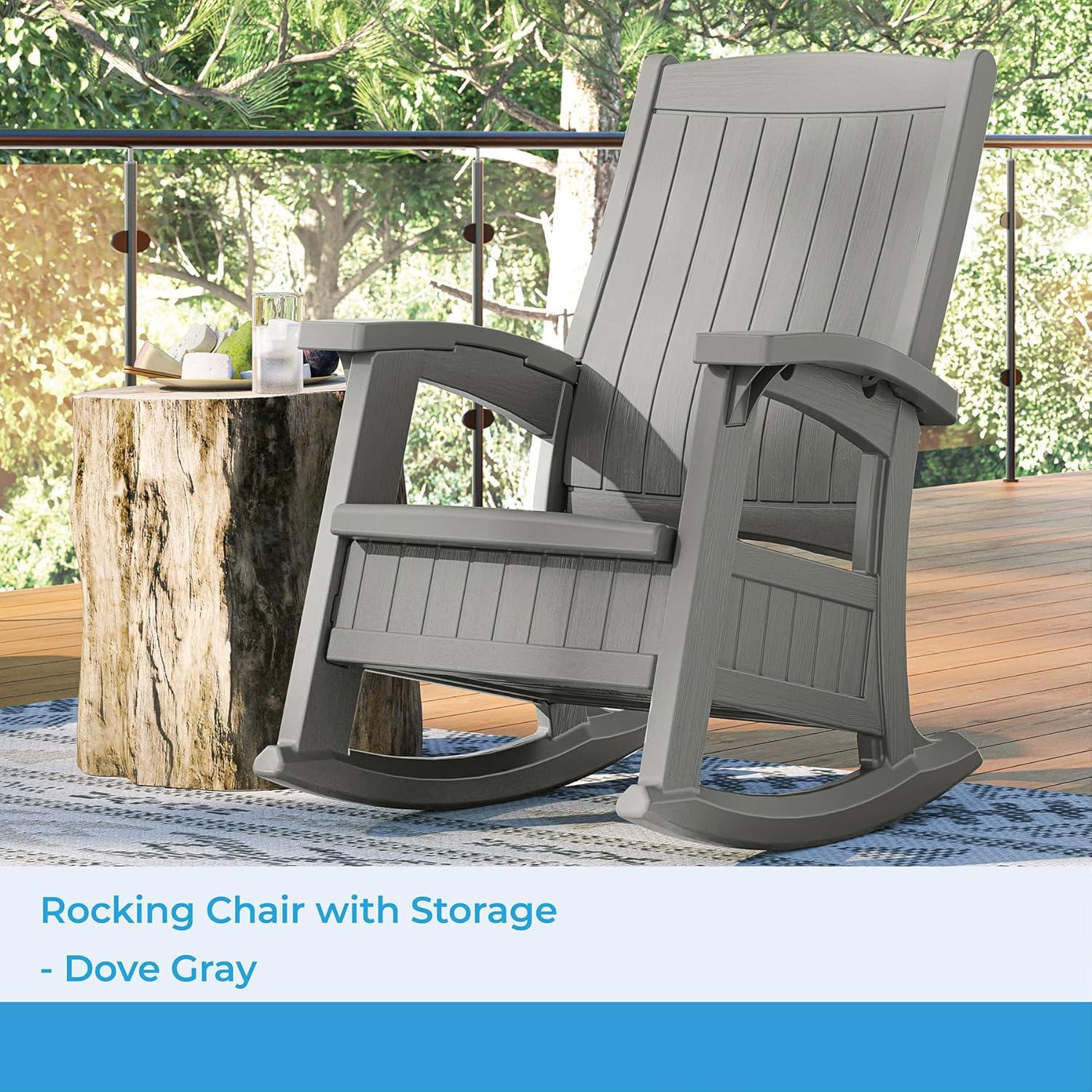 Suncast Suncast Outdoor Rocking Chair with Storage