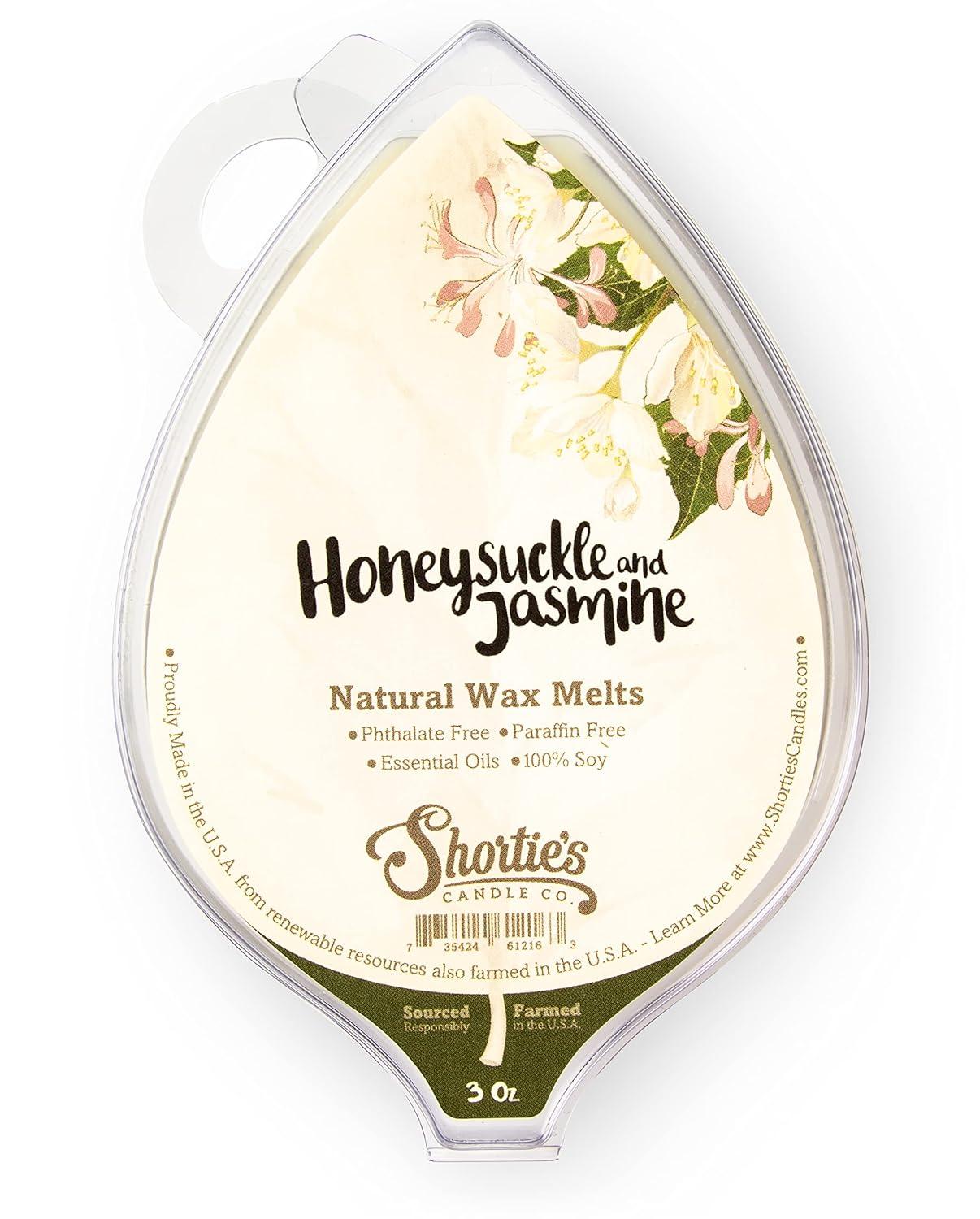 Honeysuckle Jasmine All Natural Soy Wax Melts - 1 Highly Scented 3 Oz. Bar - Made with Responsibly Sourced Soy and Essential Fragrance Oils - Phthalate & Paraffin Free, Vegan, Non-Toxic