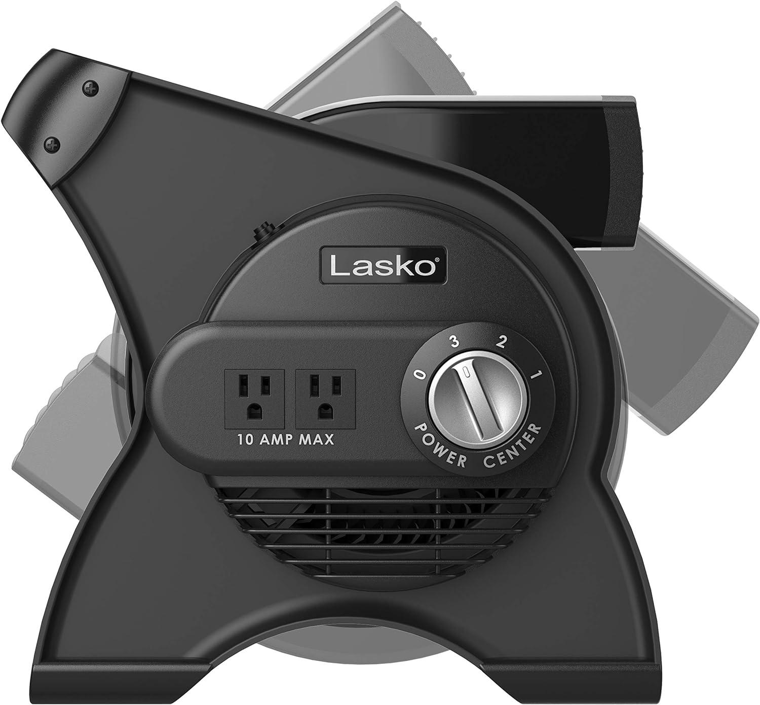 Lasko 12" Pivoting Pro High Velocity Utility Blower Fan with 3 Speeds, U12104, Gray