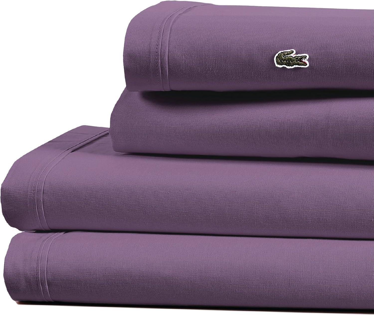 Lacoste Cotton Percale 200 Thread Count 100% Cotton Sheet Set