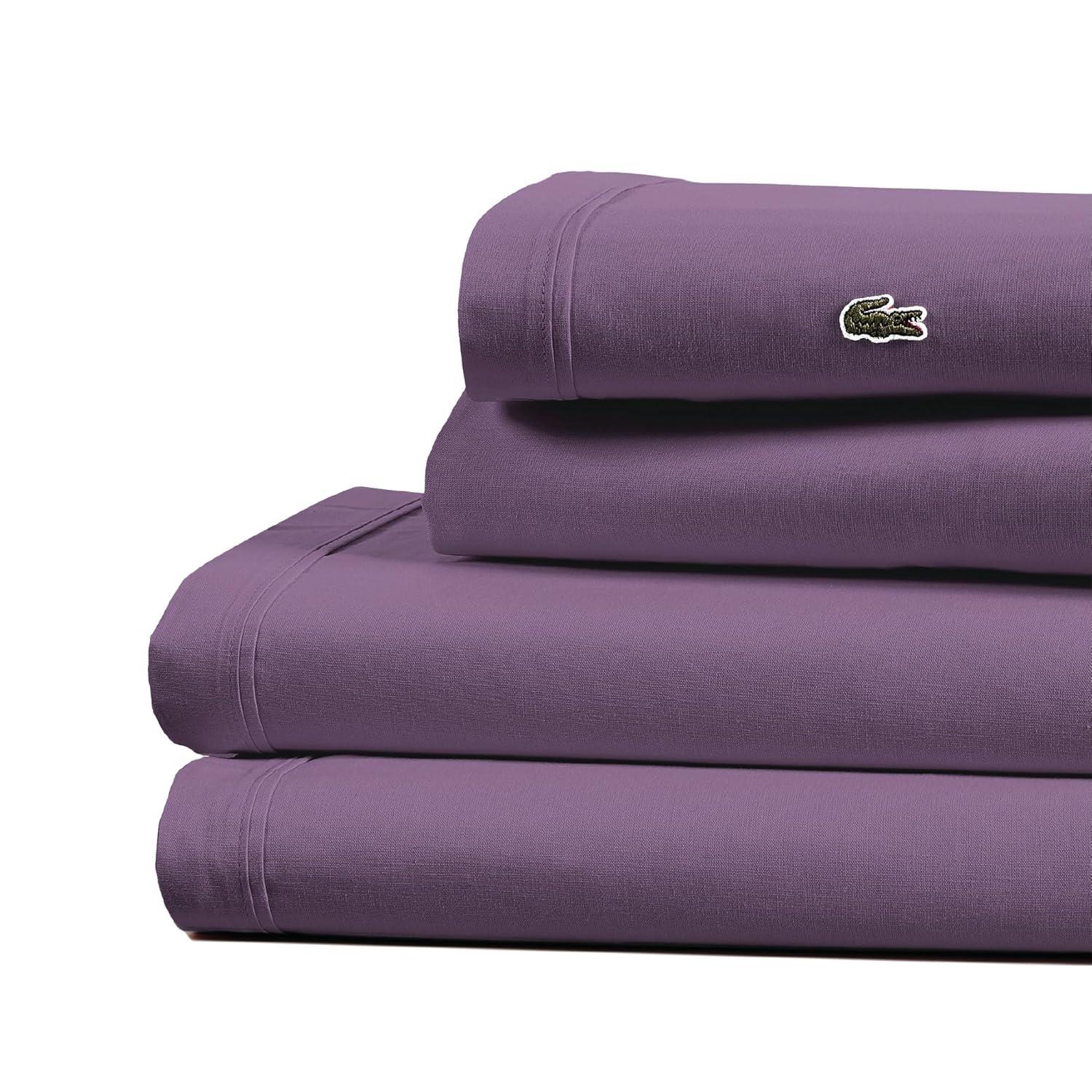 Lacoste Cotton Percale 200 Thread Count 100% Cotton Sheet Set
