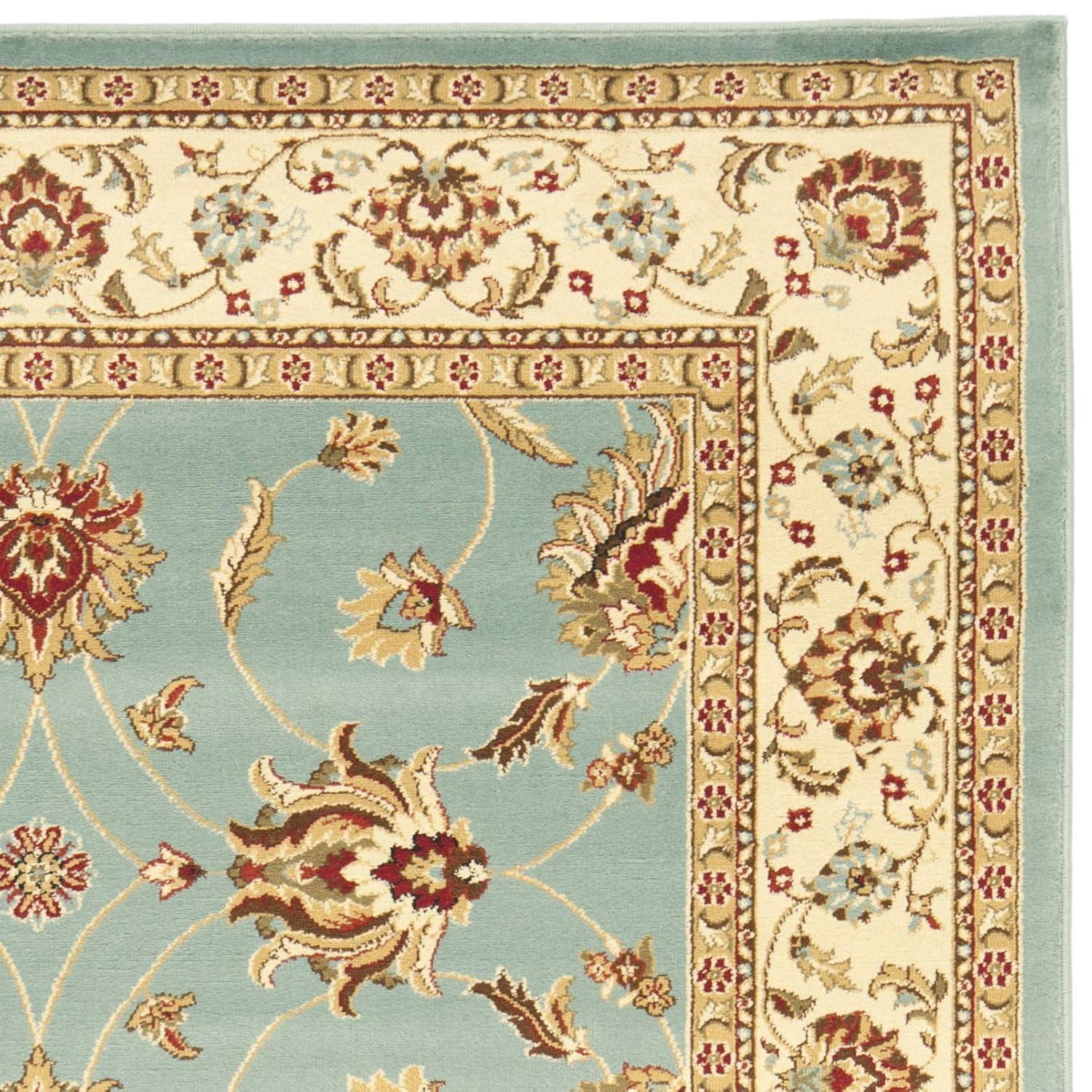 Lyndhurst LNH553 Power Loomed Area Rug - Blue/Ivory - 6'7"x9'6" - Safavieh