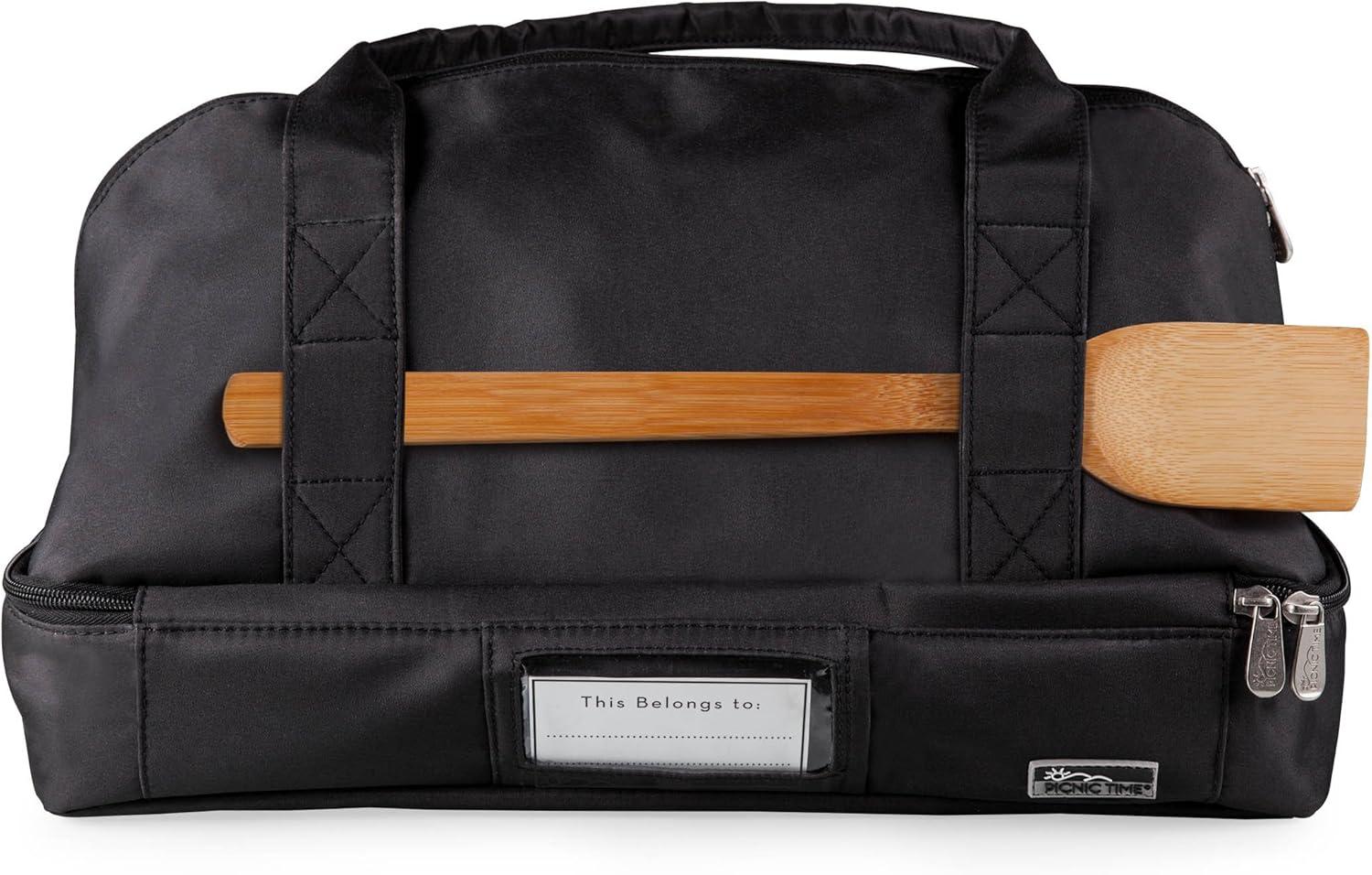 Black Polyester Insulated Rectangle Casserole Carrier Bag