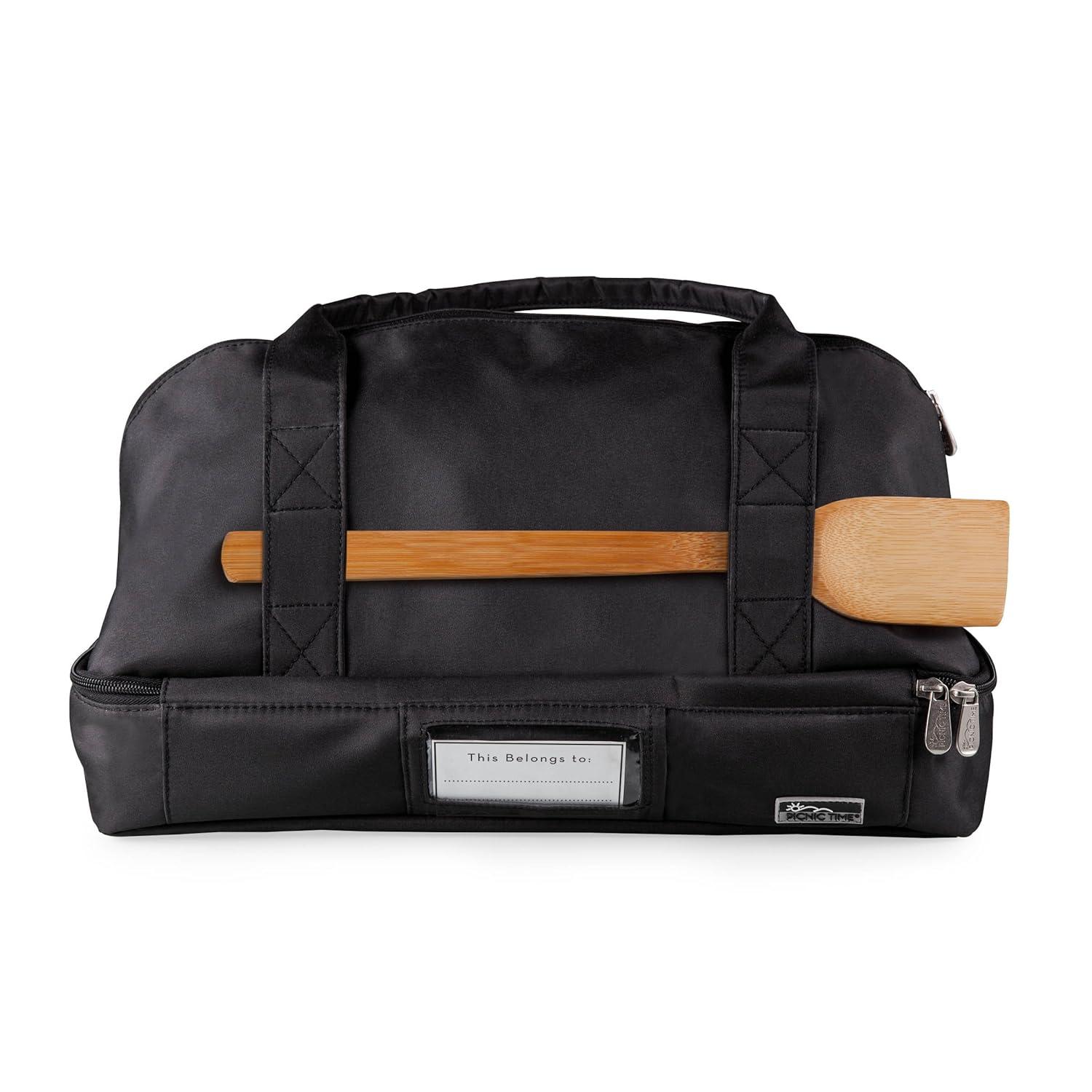 Black Polyester Insulated Rectangle Casserole Carrier Bag