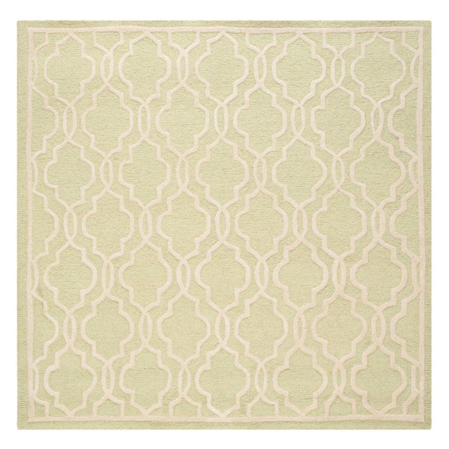 SAFAVIEH Cambridge Kyle Geometric Wool Area Rug, Navy/Ivory, 8' x 10'