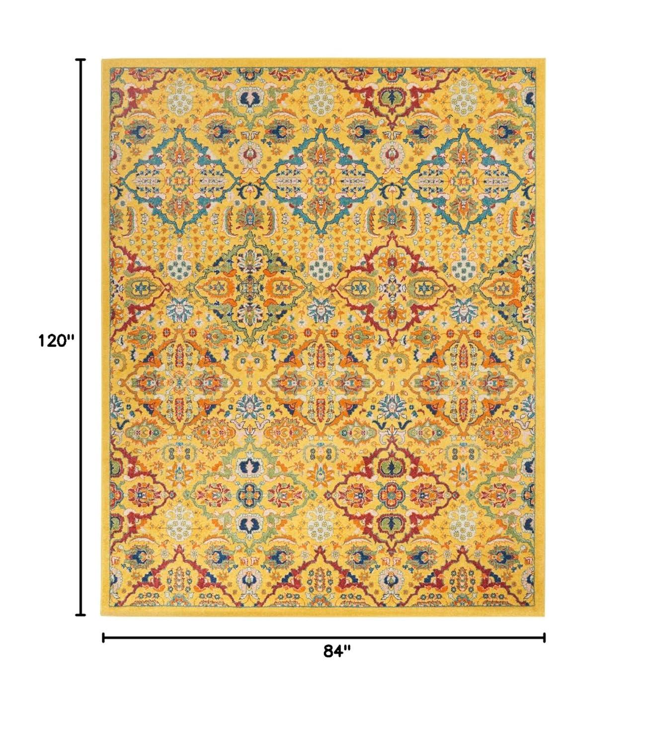 Nourison Allur Boho Indoor Area Rug Yellow Multicolor 7' x 10'