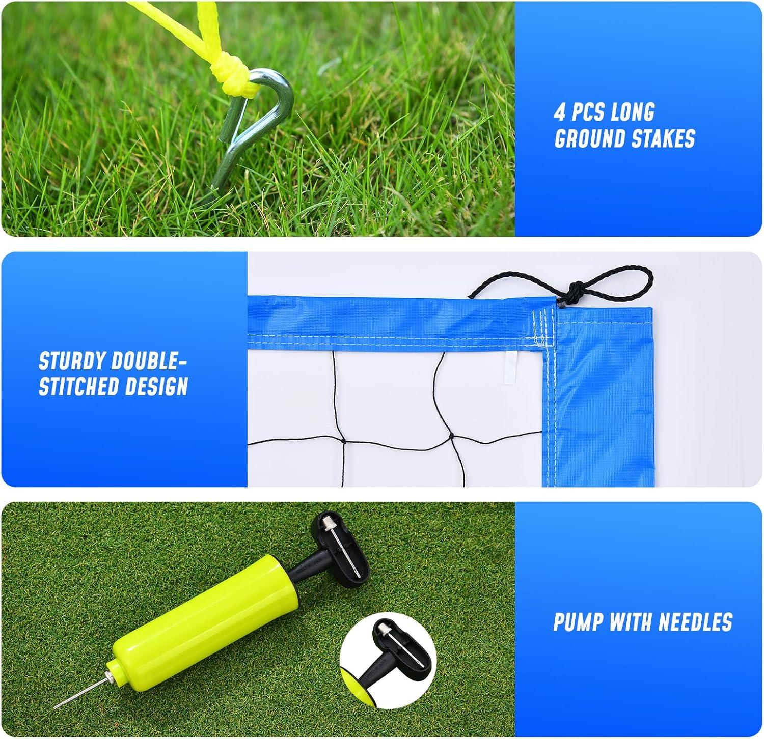 Patiassy  Volleyball Net for Beach Backyard PU Volleyball with Pump and Carry Bag