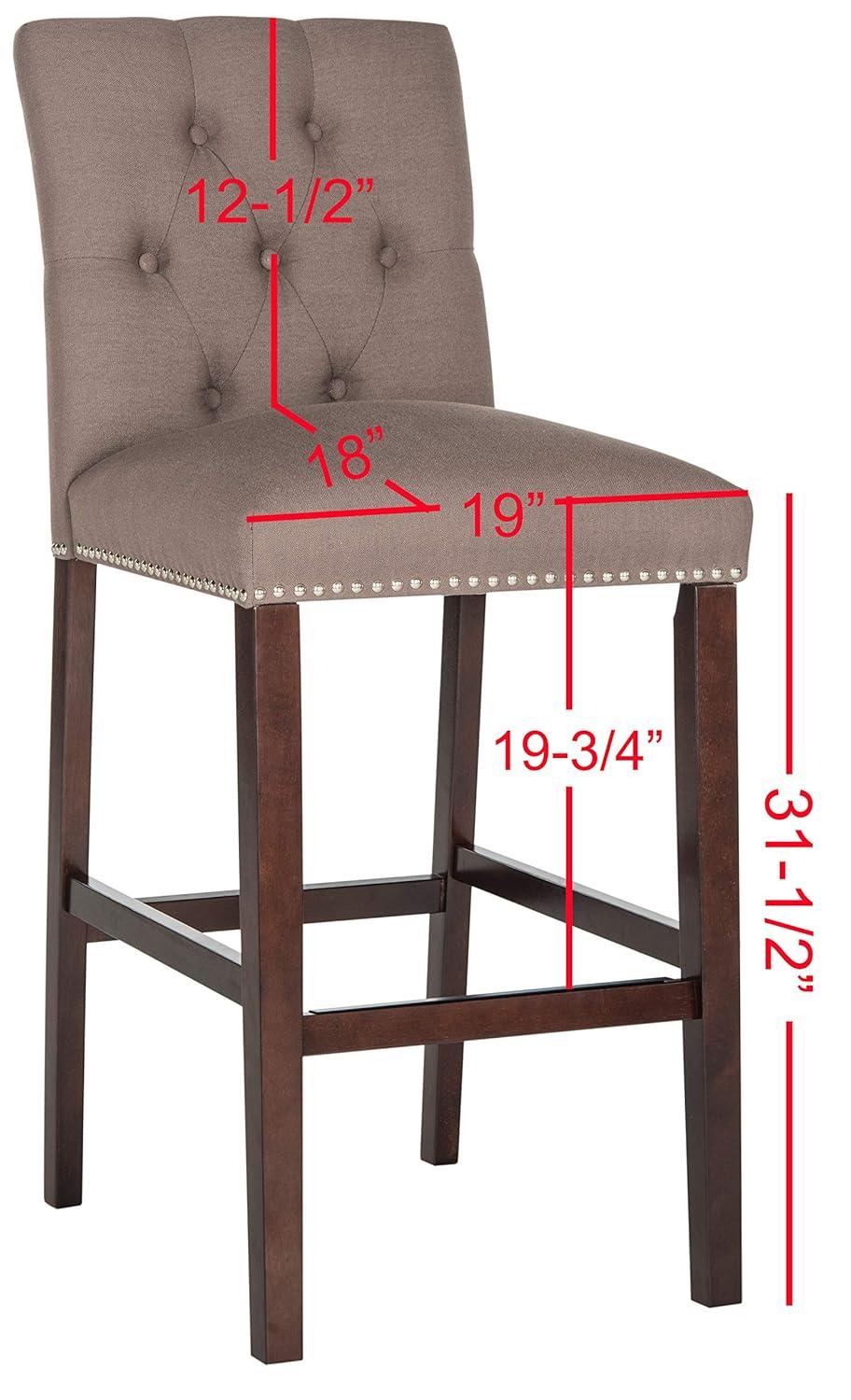 Norah Counter Stool (Set of 2) - FOX6209 - Dark Taupe - Safavieh Couture